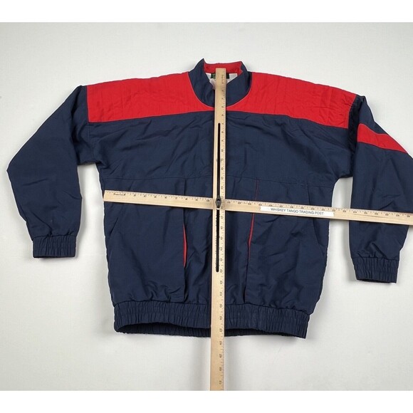 Vintage Abercrombie & Fitch Jacket Adult Navy Red Zip Up Made In USA Medium - Picture 3 of 11